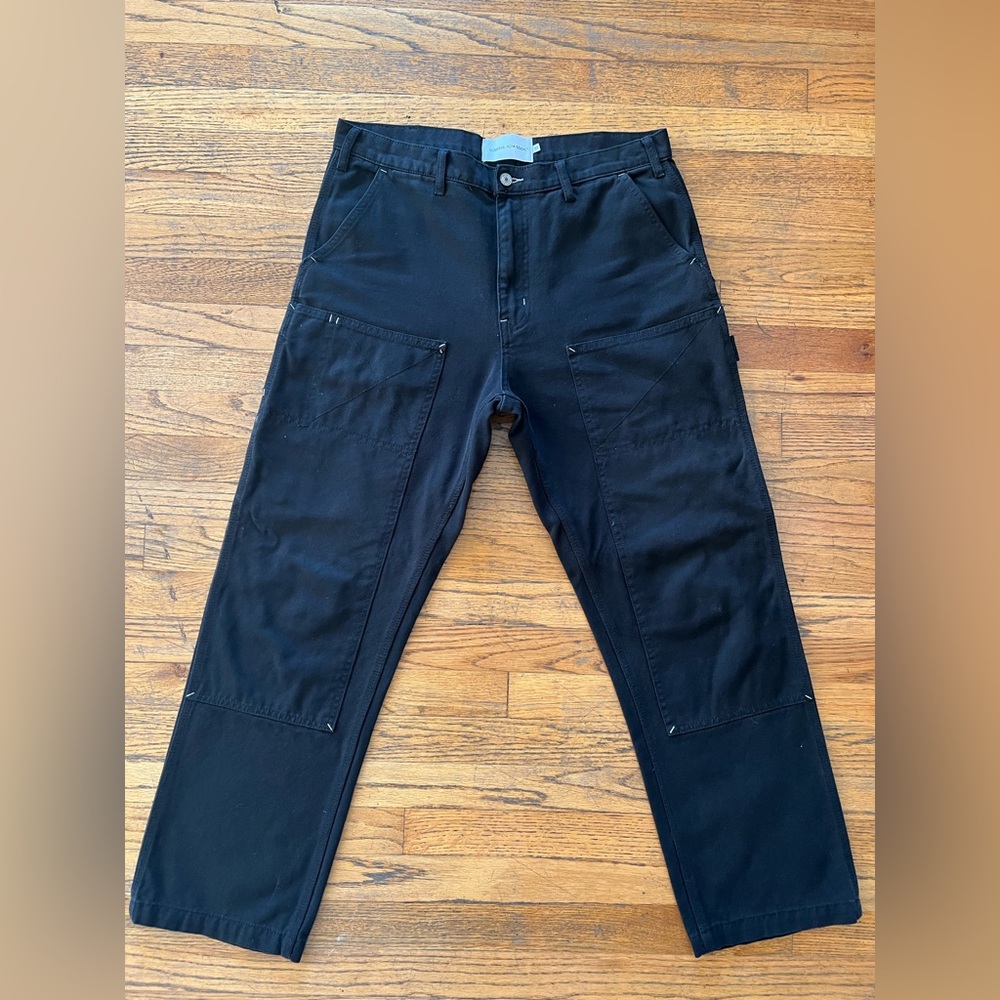 General Admission Winter 21 collection black double knee work pant.